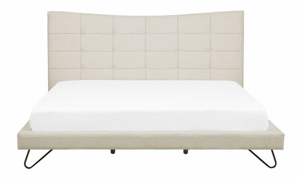 Manželská postel 180 cm LANEL (s roštem) (béžová)