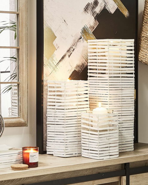 Set 3 ks svícnů Marka (bílá)