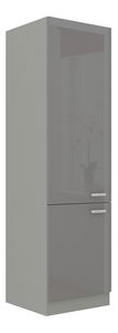 Skříňka vysoká Milo 60 DK-210 2F (šedá + šedý lesk)