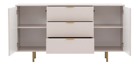 Komoda Newelon K2D3SZ NW02 (černá + zlatá)