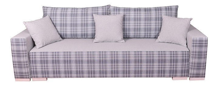 Pohovka Leana (světlešedá károvaná)