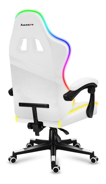 Herní křeslo Fusion 4.4 (bílá + vícebarevná) (s LED osvětlením)