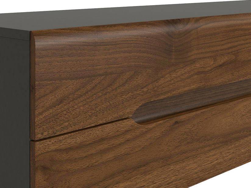 TV stolek/skříňka BRW Elpasso RTV2S (Šedý wolfram + Ořech kolumbie)