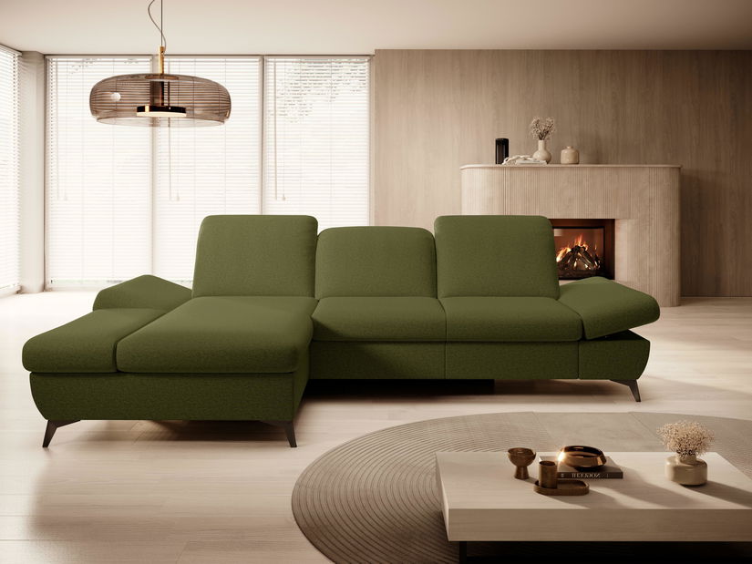 Rohová sedací souprava Harpie (šedá myší) (L)