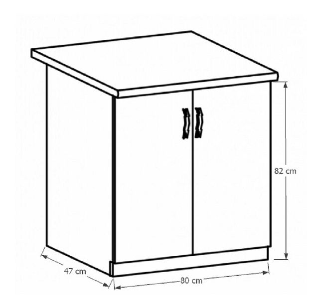 Dolní kuchyňská skříňka D80 Sillina (sosna andersen)
