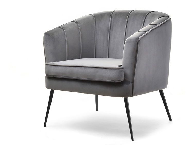 Křeslo Etimee F (šedá + zlato)