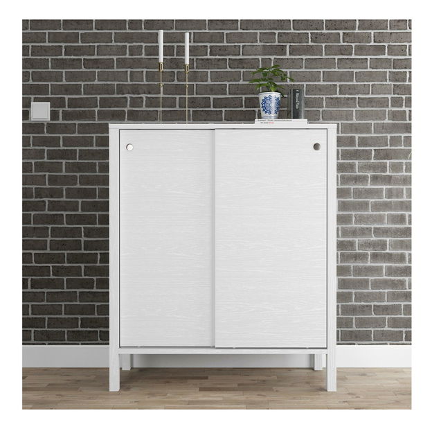 Botník (skříňka na boty) Franc 42 (bílé dřevo)