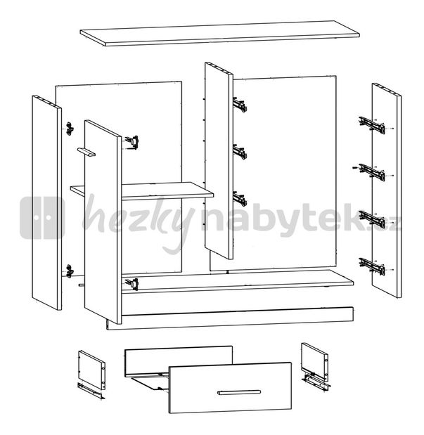 Komoda BRW Komx KOM1D4S/9/9