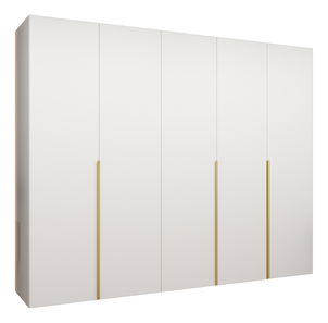 Šatní skříň 250 cm Alice 1 (bílá + zlatá)