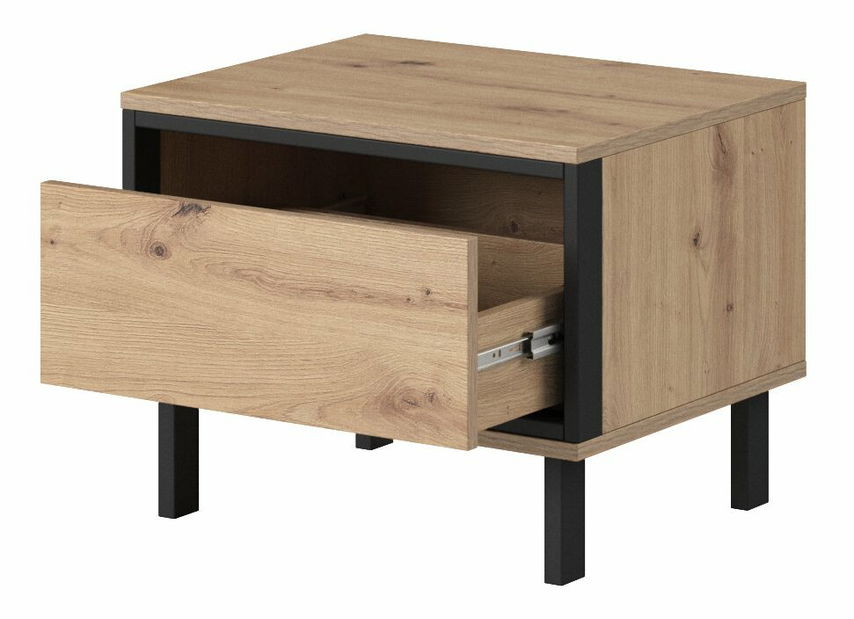 Set 2 ks. nočních stolků Nedra J (dub artisan + antracit)