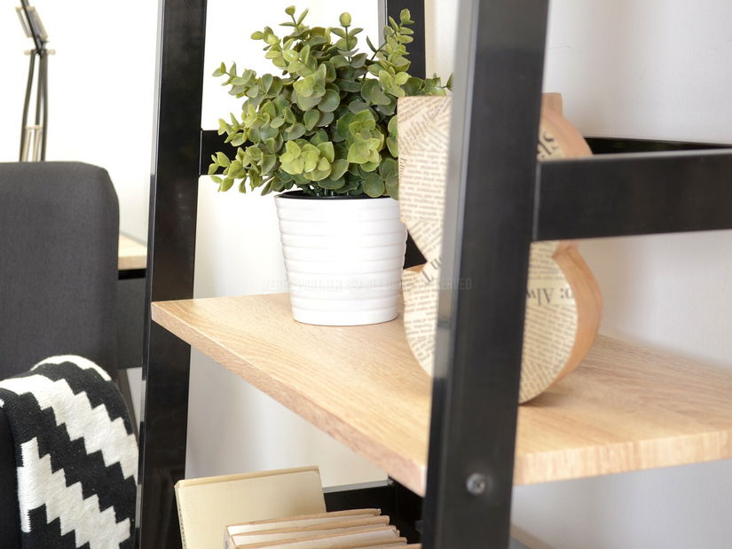 Regál Topaz (dub + černá)