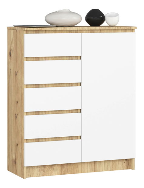 Komoda Kirmair (dub artisan + bílá)