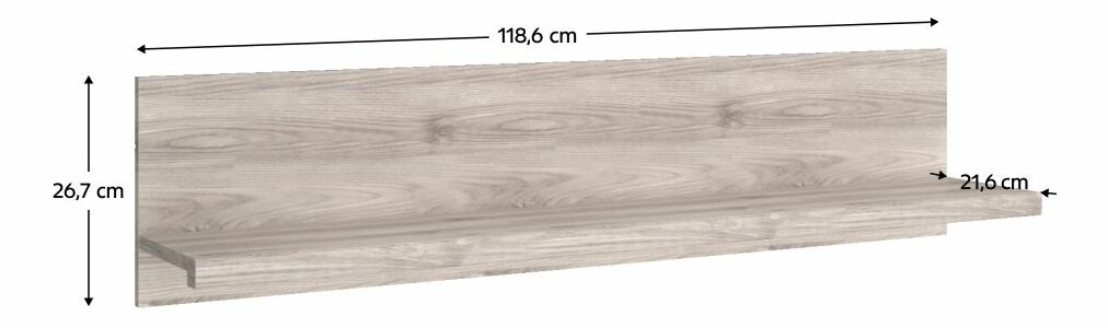 Nástěnná police JESS (kaštan nairobi)