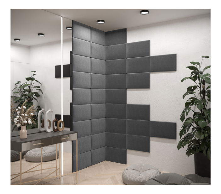 Čalouněný panel Cubic 50x30 cm (šedá)