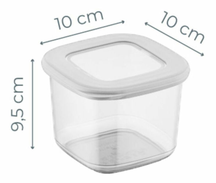 Sada úložných dóz na potraviny (12 ks.) Benda 12-5 (bílá)