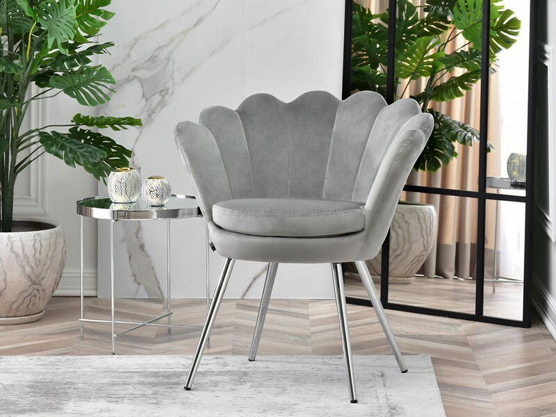 Křeslo Lasair (šedá + zlatá)