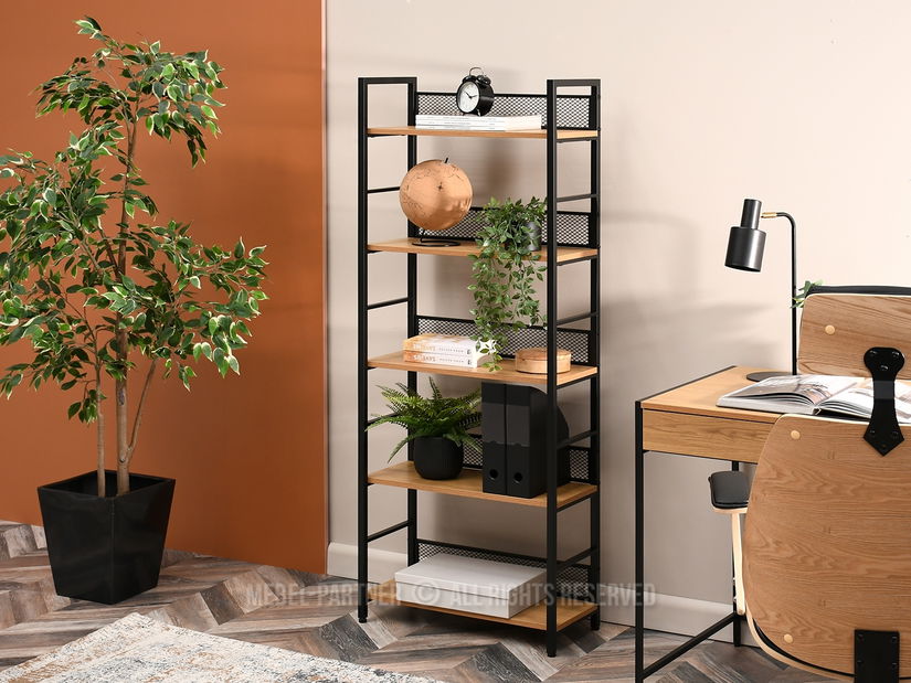 Regál Danube B (dub + černá)