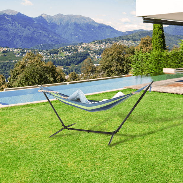 Houpací síť Evania (zelená + modrá)