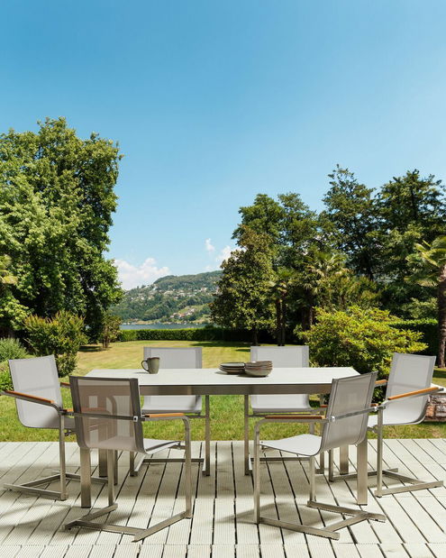 Set 6 ks. zahradních židlí COLSO (béžová)