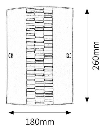 Nástěnné svítidlo Domino 3931 (opálové sklo + černá + šedá)