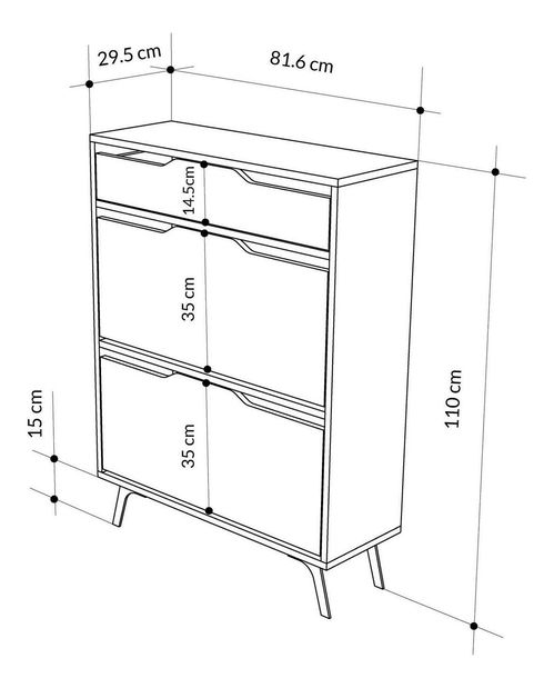 Botník (skříňka na boty) Asthat (bílá)