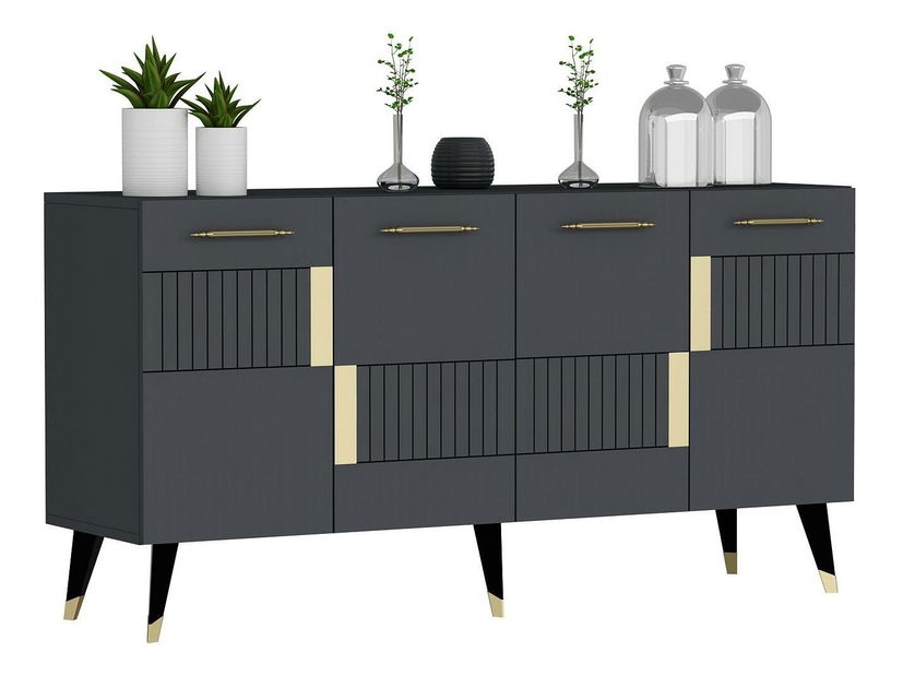 Skříňka Lotoka 1 (antracit + zlatá)