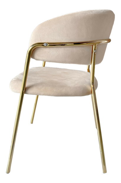 Designové jídelní křeslo Dasmin 1 New (béžová + zlatá)