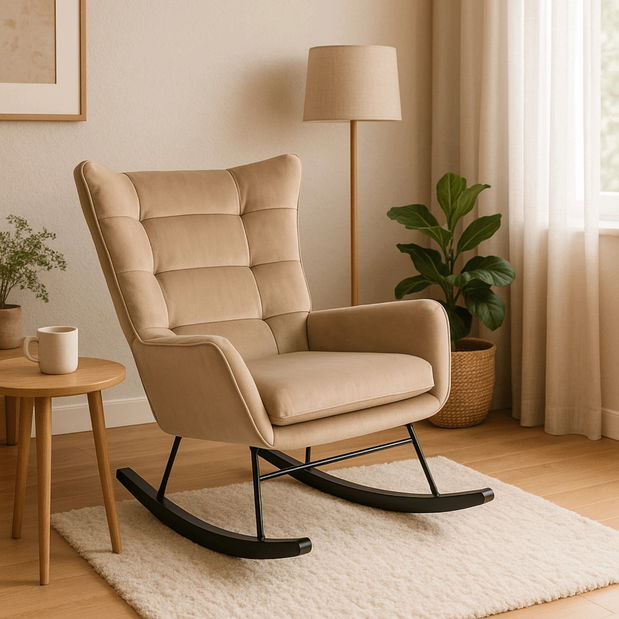 Houpací křeslo Jasusas (béžová)