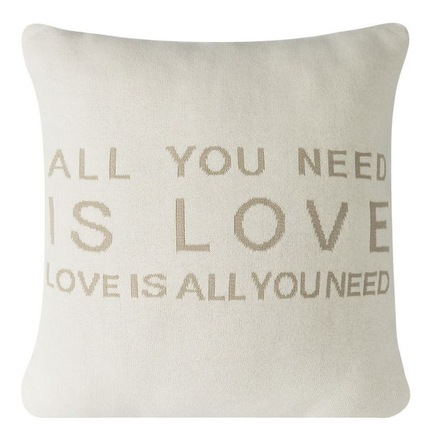 Ozdobný polštář 40X40 cm Love (krémová) (1 ks)