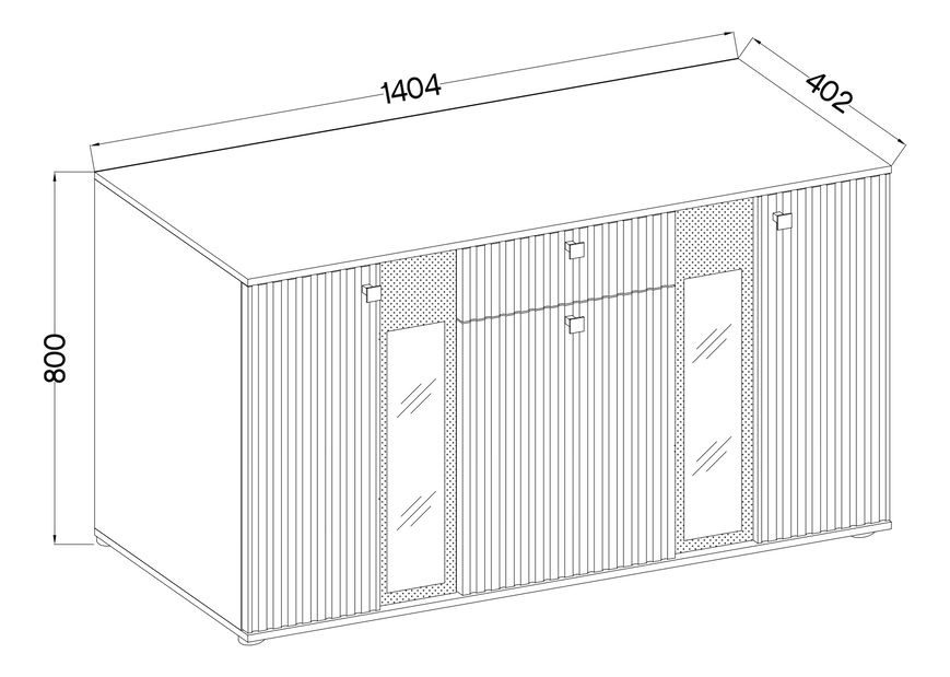 Komoda Saul (dub artisan + dub artisan) (bez osvětlení) *výprodej