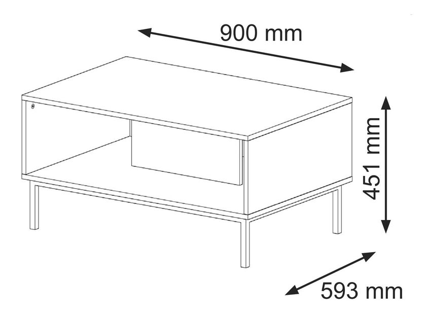 Komoda Rawy 3D3S (bílá)