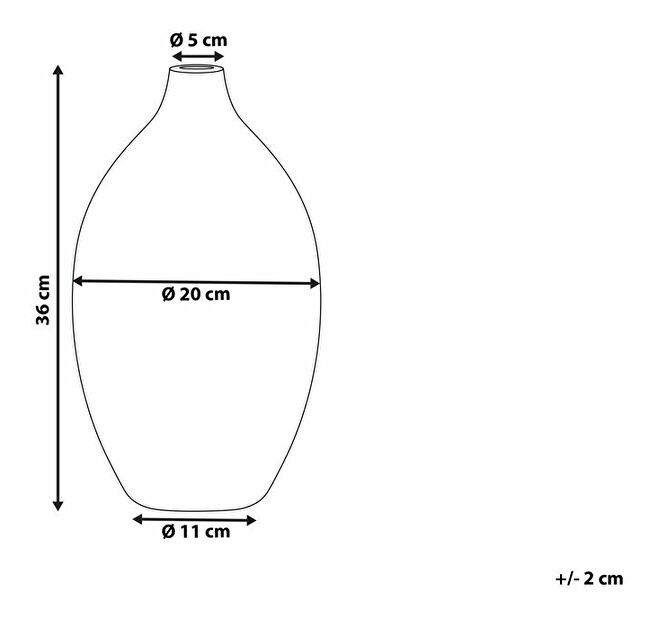 Váza 36 cm Brigitte (bílá)