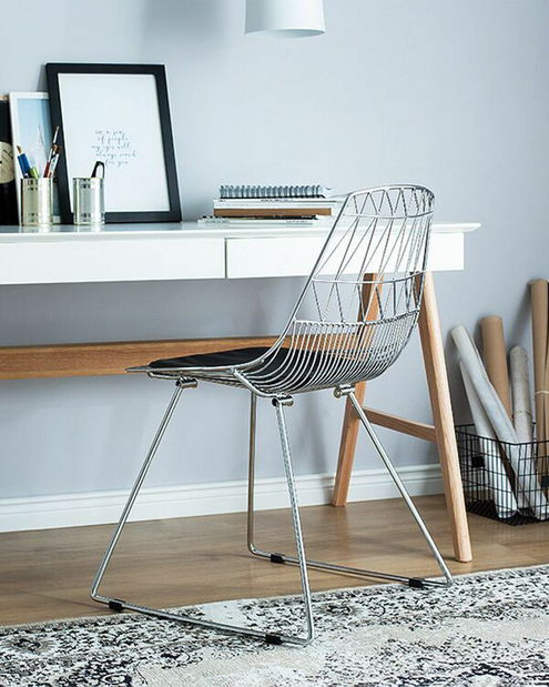 Set 2ks. jídelních židlí Harlem (stříbrná)