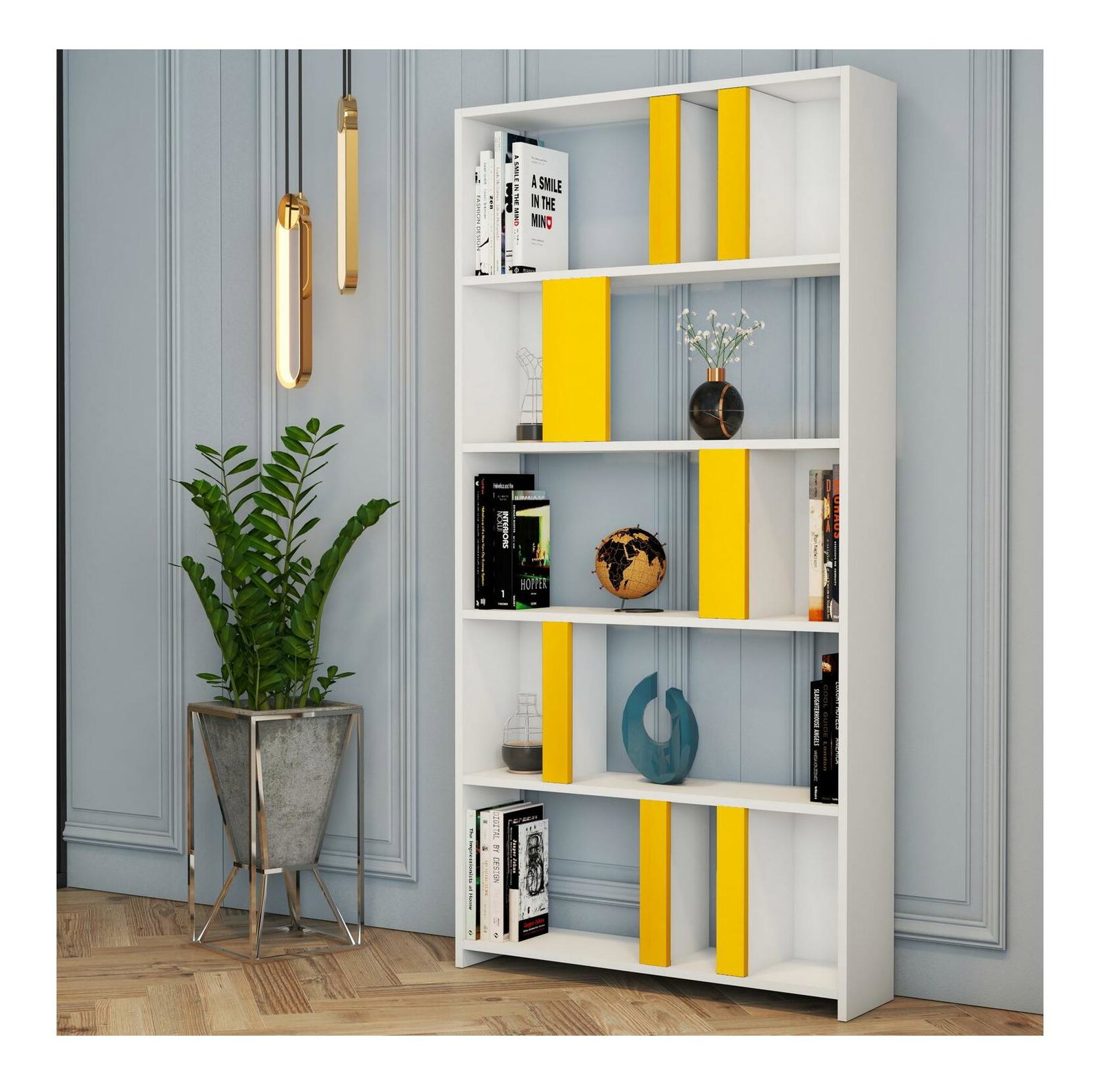 Regál Limba (bílá + žlutá)