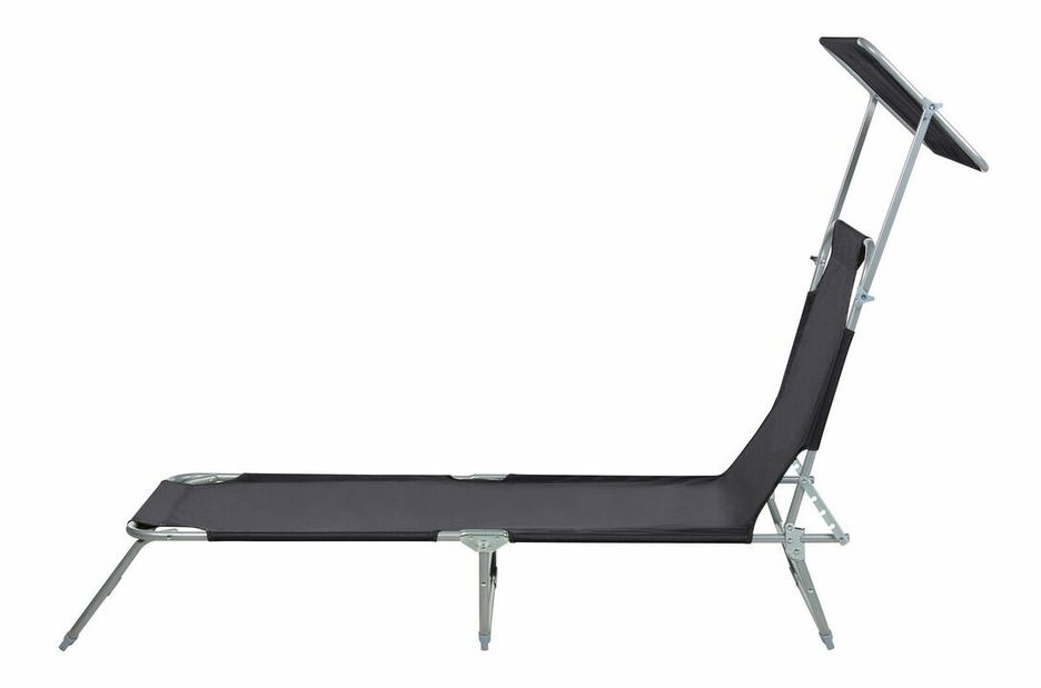 Zahradní lehátko Flor (černá)