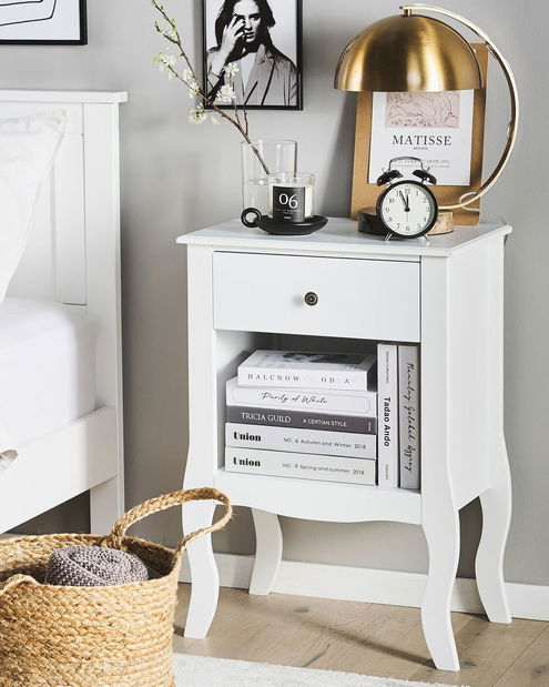 Noční stolek Lanza 3 (bílá)
