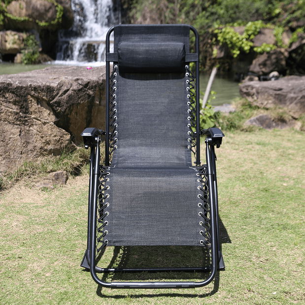 Zahradní polohovatelné křeslo Gerry (černá)