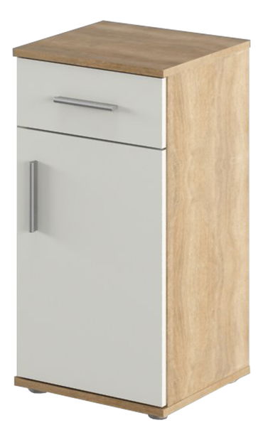 Spodní koupelnová skříňka Leah 03 (dub sonoma + bílá matná)