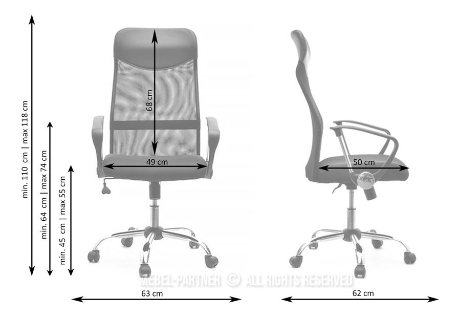 Židle Osla (černá + chromová)