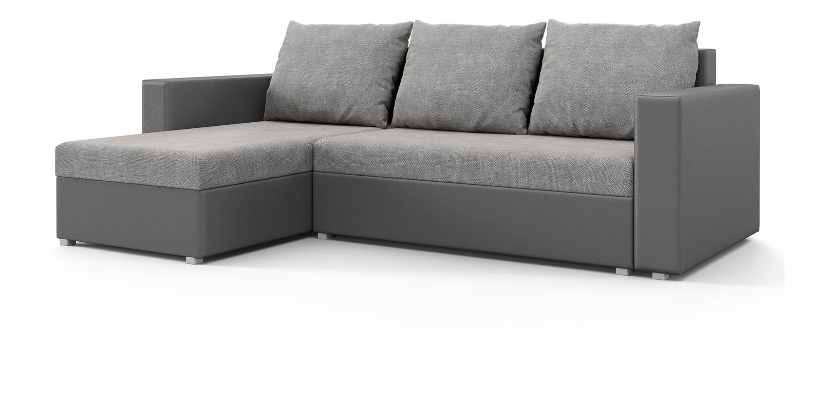 Rohová sedací souprava Hagoo (šedá + světle šedá) (L)