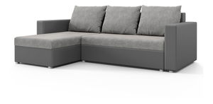 Rohová sedací souprava Hagoo (šedá + světle šedá) (L)