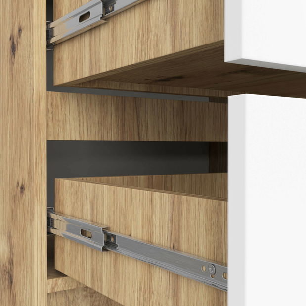 Komoda Knesset (dub artisan + bílá)