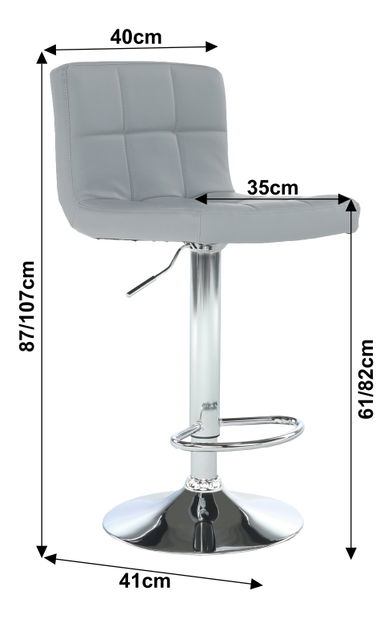 Barová židle Kaisa (šedá)