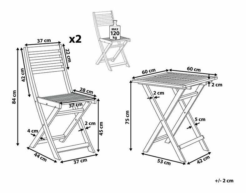 Zahradní set Fici (bílá)