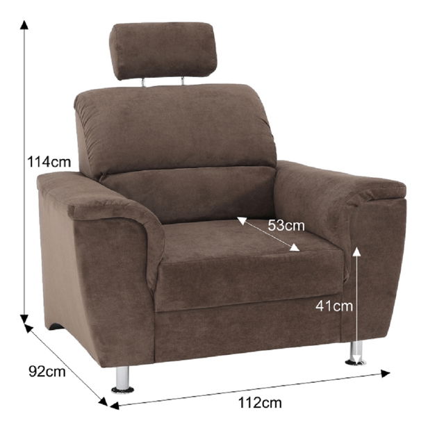 Křeslo Sargetia (hnědá)