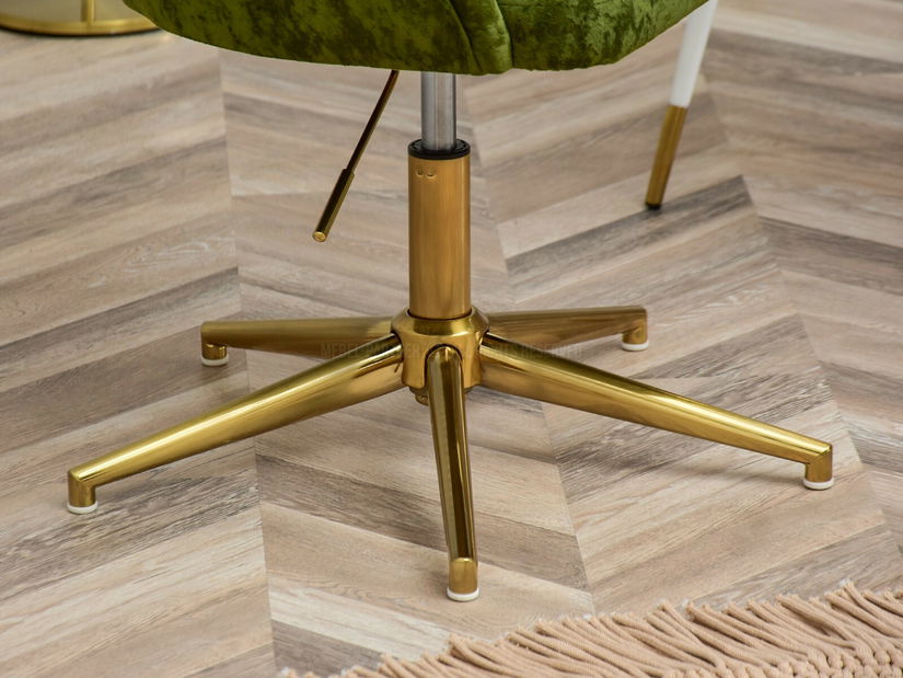 Relaxační křeslo Leezare (zelená + zlatá)