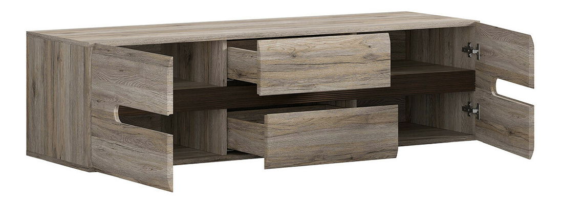 TV stolek/skříňka BRW Azteca Trio RTV2D2S/4/15 (dub san remo)