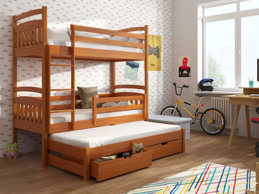 Dětská patrová postel 90 cm Anie (olše)