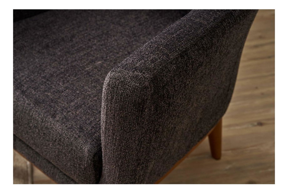 Křeslo Goncoletta (antracit + ořech)