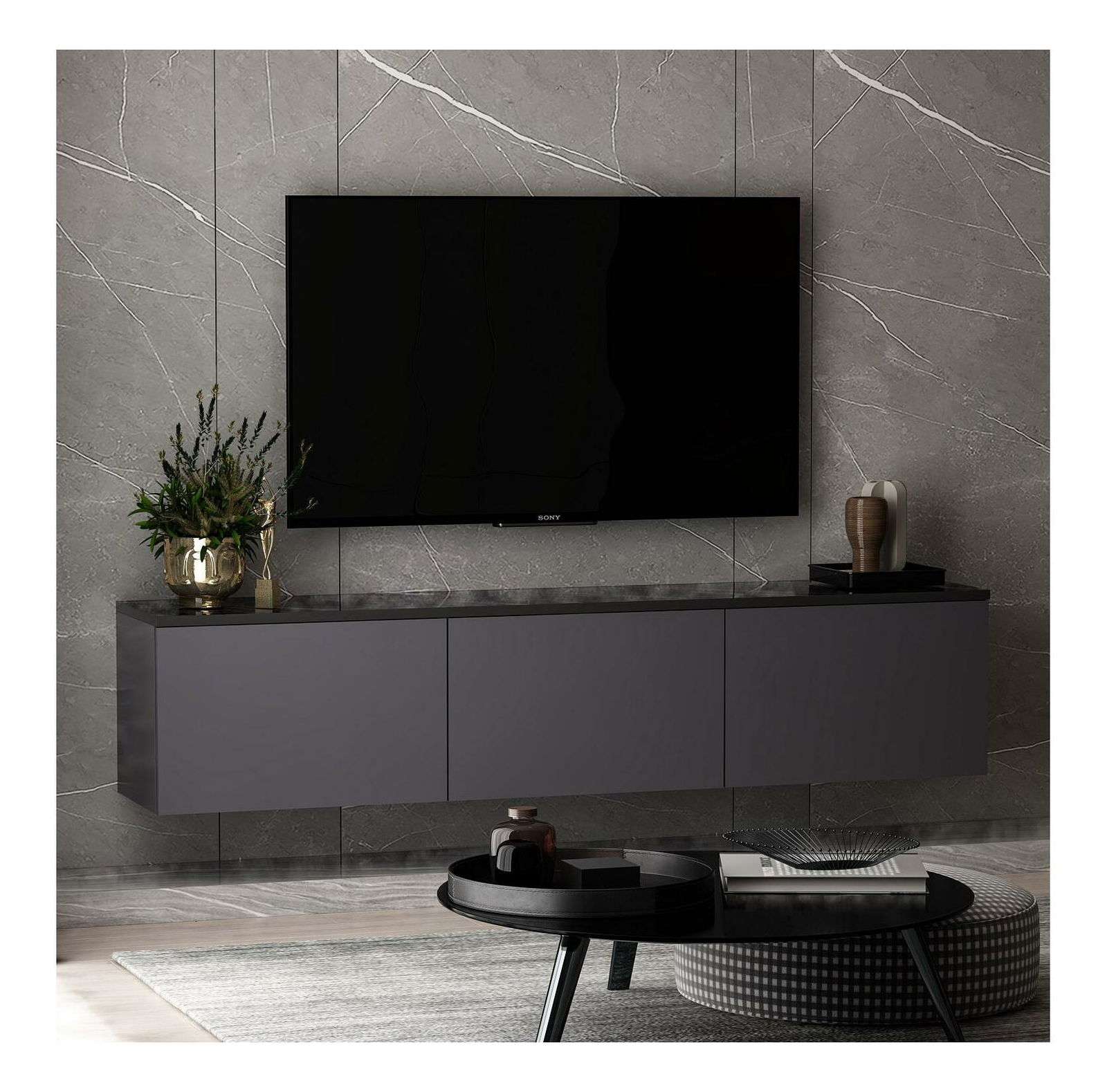 TV stolek/skříňka Neola 2 (antracit)